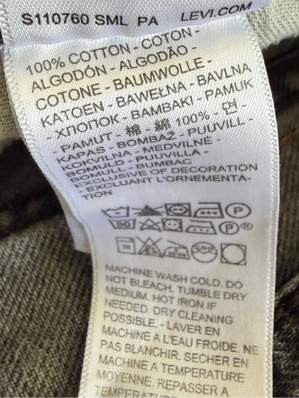 Men’s Levi’s 565 Grey 29x29 Actual Measure denim jeans loose fit straight leg